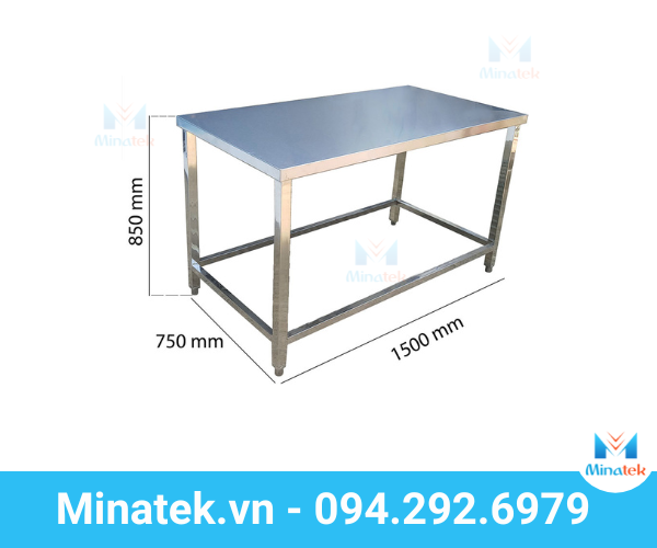 BÀN INOX 1 TẦNG MẶT PHẲNG